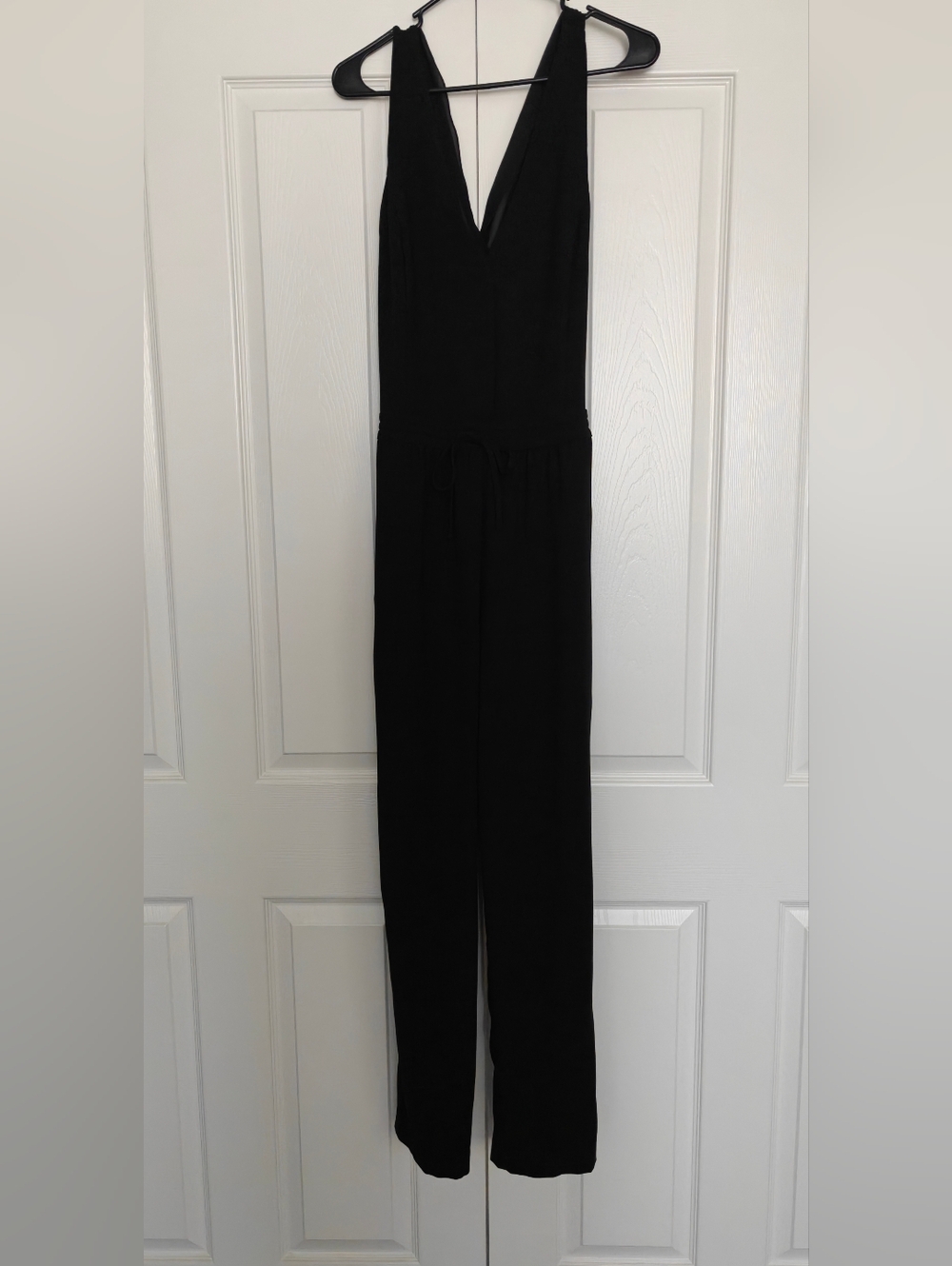 Sam Edelman Classic Black V-Neck Jumpsuit, Size L